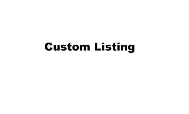 Custom Listing For Marco