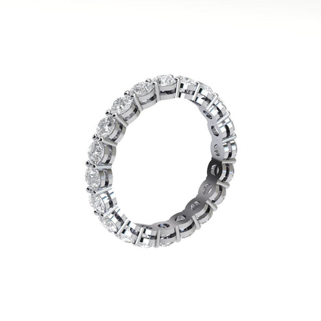 Diamond Eternity Ring with Basket Setting (2 ctw)