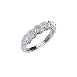 Five Stone Round Brilliant Diamond Ring with Basket Setting ( 1.5 ctw. )