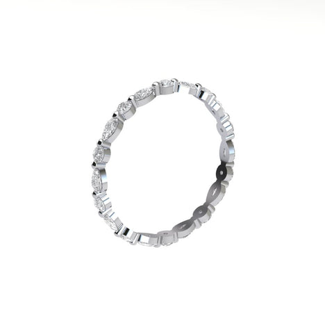 Pear and Round Diamond Eternity Ring ( 1 ctw. )
