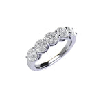 Five Stone Lab-Grown Round Brilliant Diamond Ring with Basket Setting ( 2 ctw. )