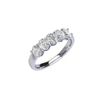 Five Stone Oval Cut Diamond Ring With Basket Setting ( 1 ctw.)
