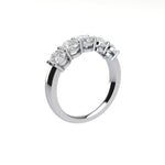 Five Stone Oval Cut Diamond Ring With Basket Setting ( 1.5 ctw.)