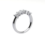 Five Stone Princess Cut Diamond Ring With Basket Setting ( 1 ctw.)