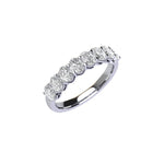 Eight Stone Oval Cut Diamond Ring With Basket Setting ( 1 ctw. )