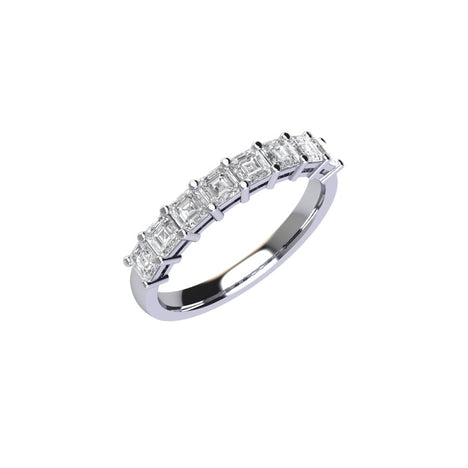 Eight Stone Radiant Cut Diamond Ring With Basket Setting ( 1 ctw. )