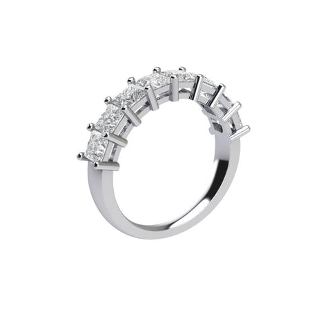 Eight Stone Princess Cut Diamond Ring With Basket Setting ( 2 ctw. )