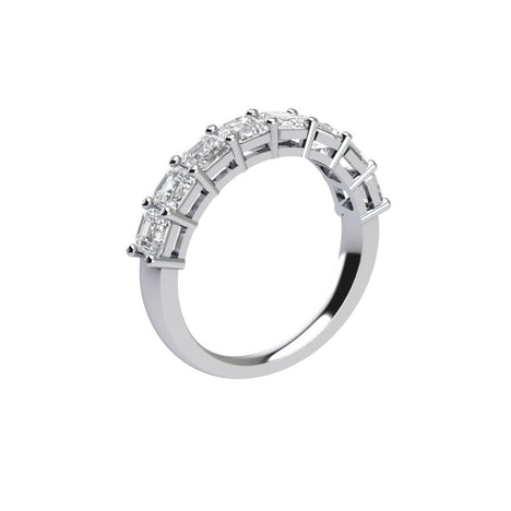Eight Stone Asscher Cut Diamond Ring