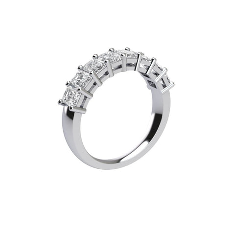 Eight Stone Emerald Cut Diamond Ring With Basket Setting ( 2 ctw. )