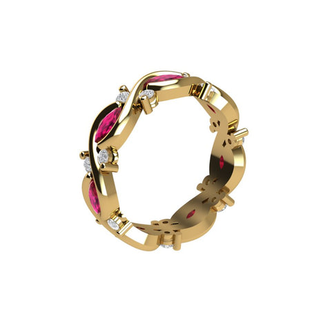 Lovisa Marquise Colored Gemstones Scroll Eternity Ring