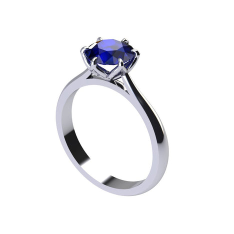 Azusa Blue Sapphire  Engagement Ring