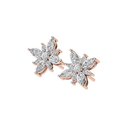 Diamond Flower Earrings LL Private Jewellers