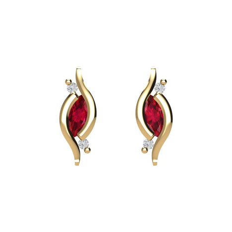 Lovisa Diamond and Sapphire Scroll Earrings