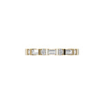 Selenia Baguette and Round Diamond Engraved Ring